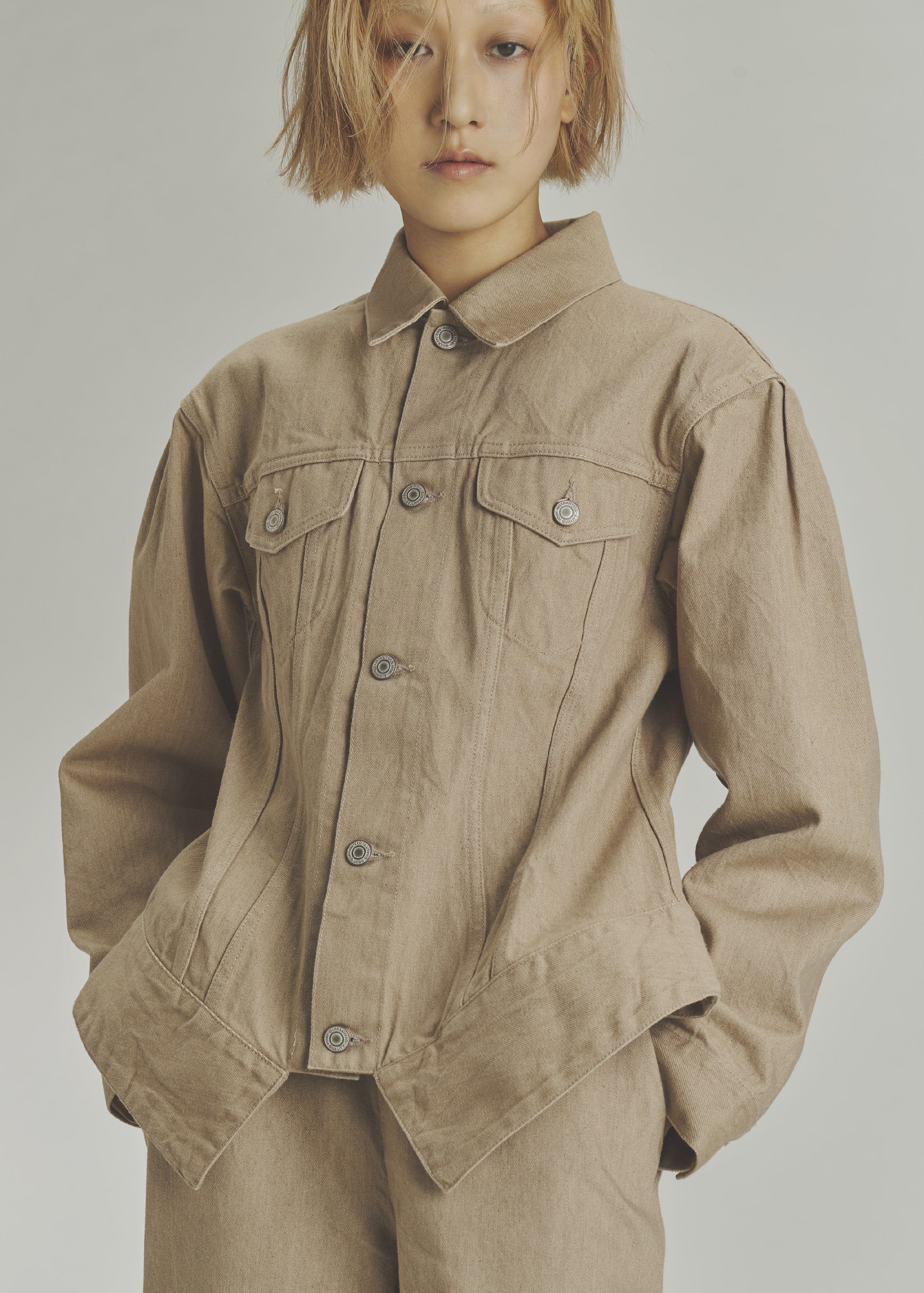 "SULPHUR ROPE DYEING  SCULPTURE DENIM JACKET"