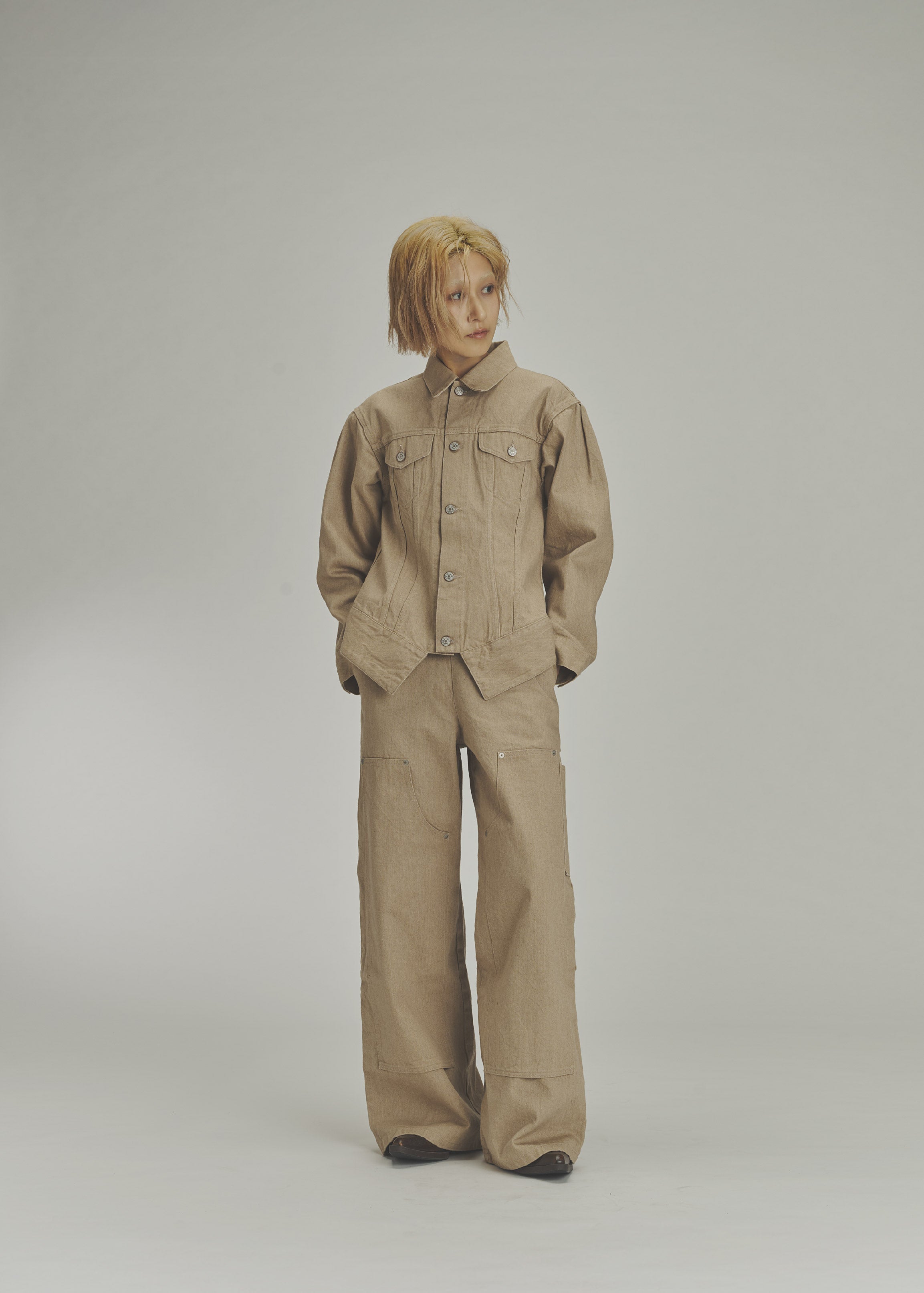 "SULPHUR ROPE DYEING  SCULPTURE DENIM JACKET"