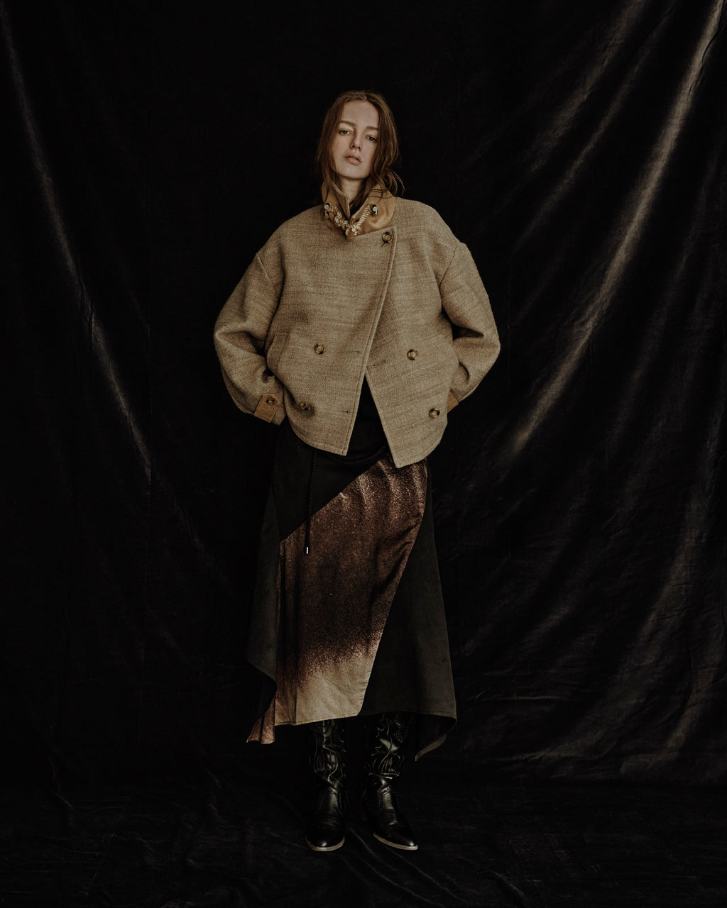 "THOUSAND TWEED DOUBLE COAT"