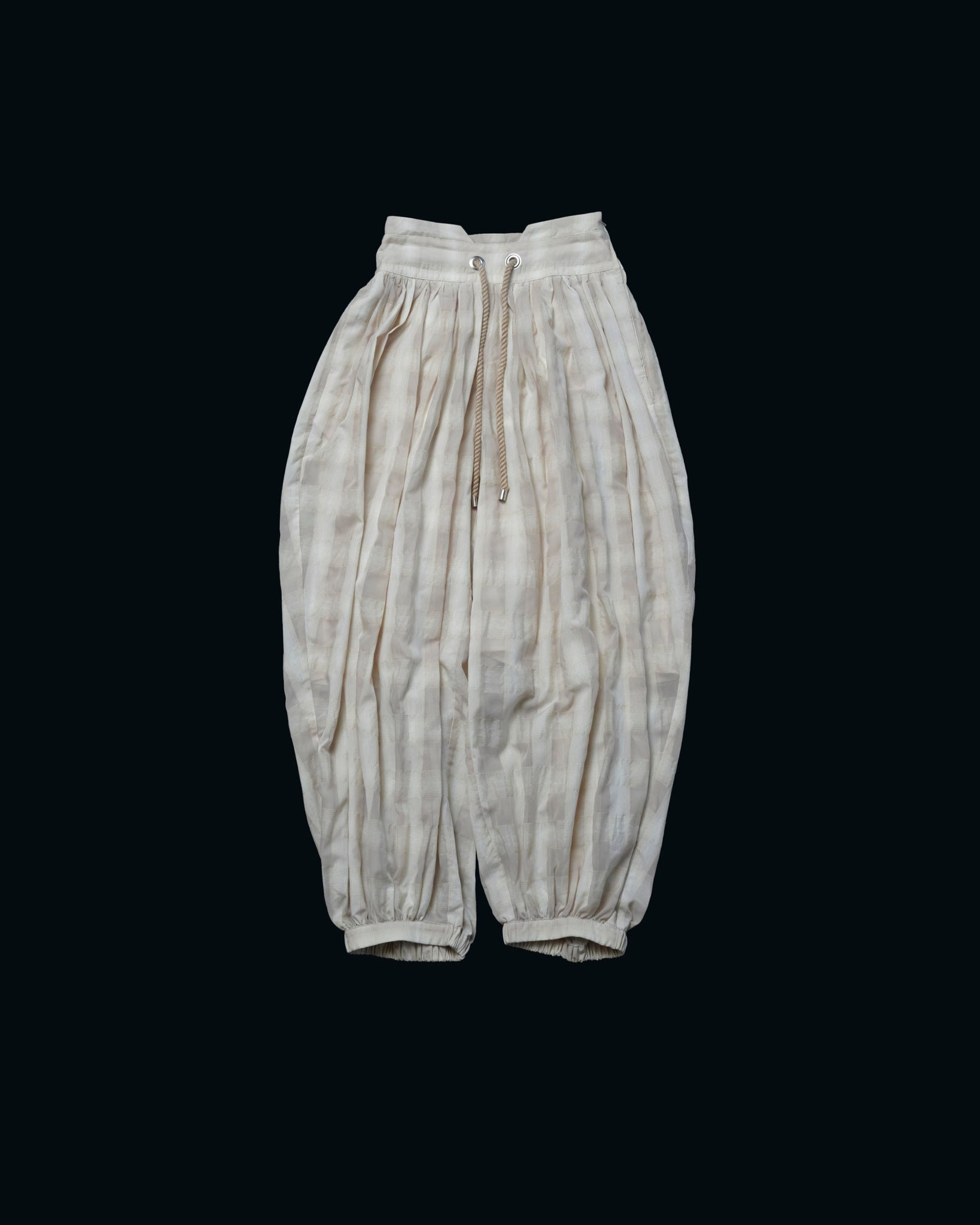 【27S/S PRE ODER】"UNSPOKEN CHECK GATHER PANTS "