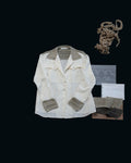 【27S/S PRE ODER】"LINEN OPENWORK KNIT DOKKING WESTERN SHIRT"