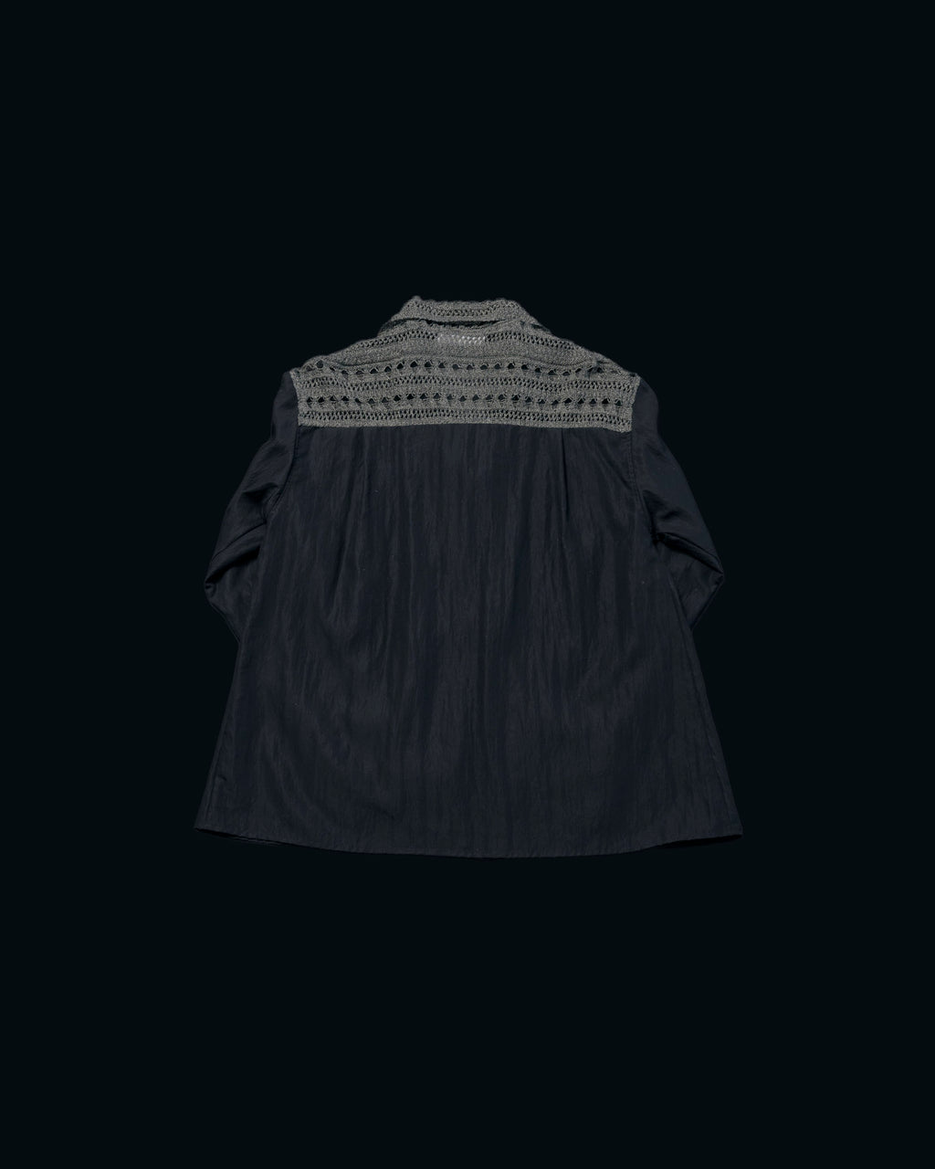【27S/S PRE ODER】"LINEN OPENWORK KNIT DOKKING WESTERN SHIRT"