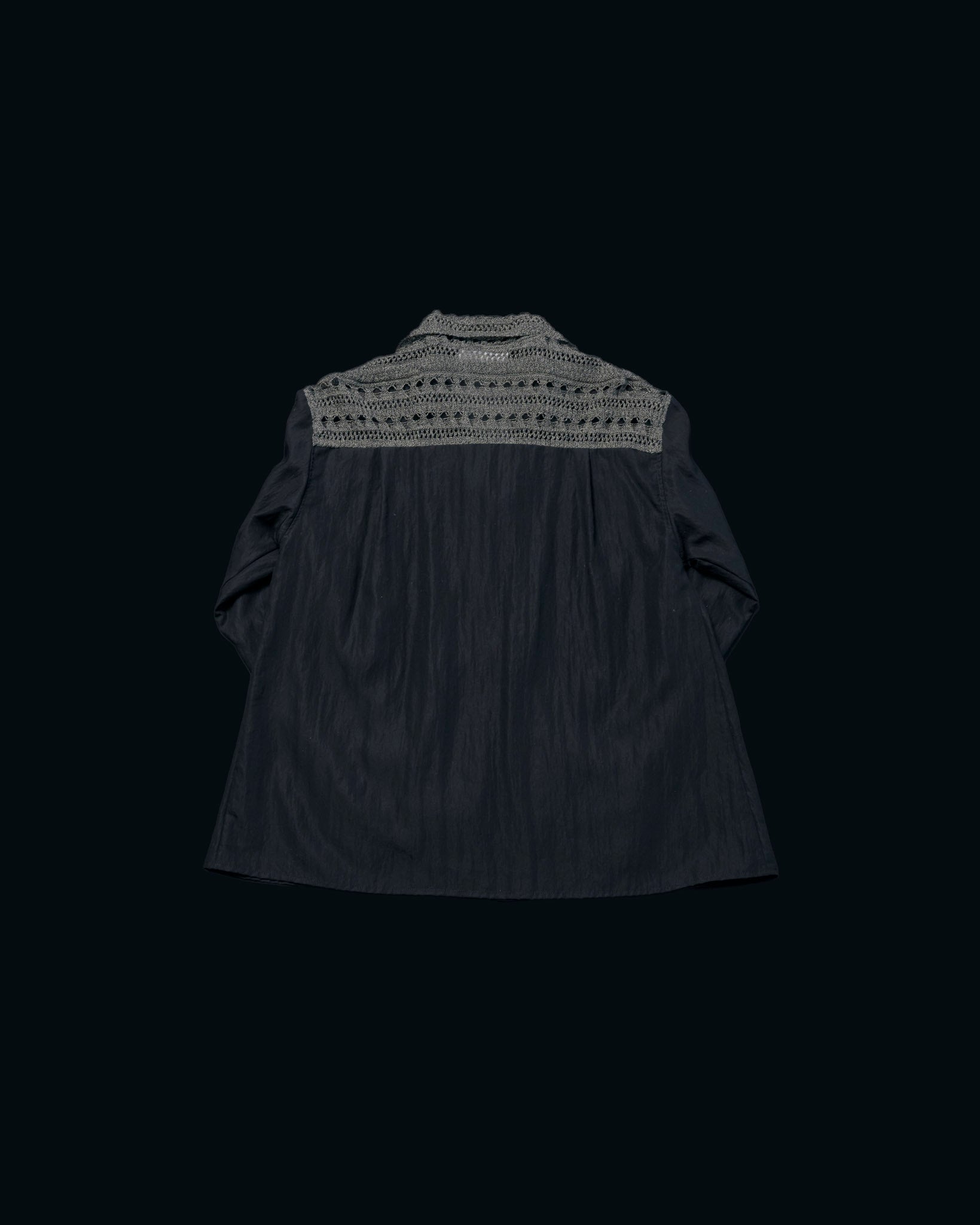 【27S/S PRE ODER】"LINEN OPENWORK KNIT DOKKING WESTERN SHIRT"