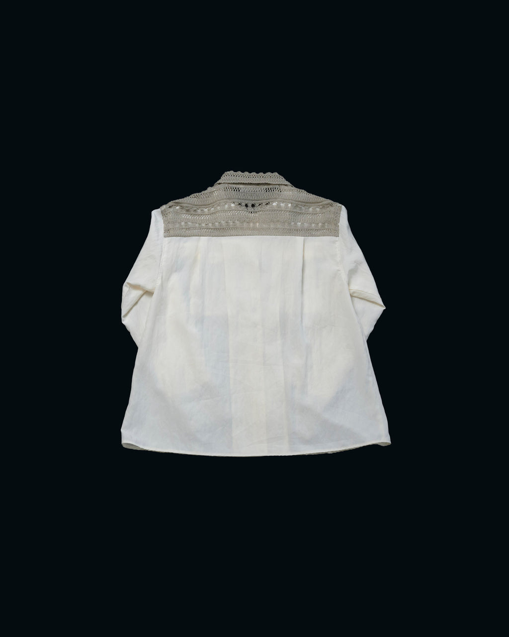 【27S/S PRE ODER】"LINEN OPENWORK KNIT DOKKING WESTERN SHIRT"