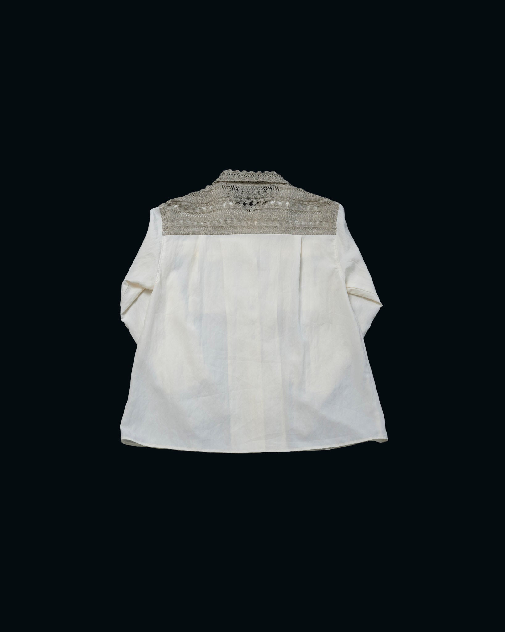 【27S/S PRE ODER】"LINEN OPENWORK KNIT DOKKING WESTERN SHIRT"